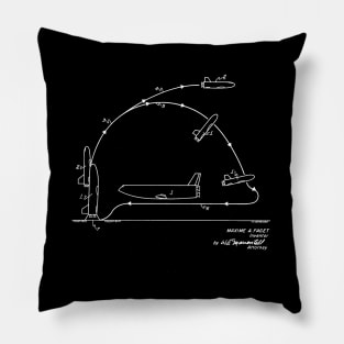 Space Shuttle Vintage Patent Drawing Pillow