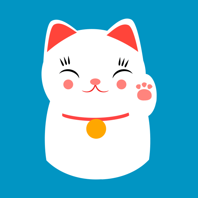 Lucky happy Japanese cat by EuGeniaArt