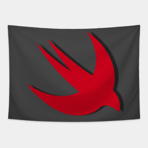 Small Red Swift Shirt Tapestry by manalodesign