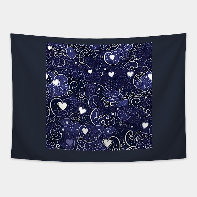 Swirls of valentines hearts for valentines day Tapestry by UmagineArts