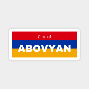City of Abovyan in Armenia Flag Magnet