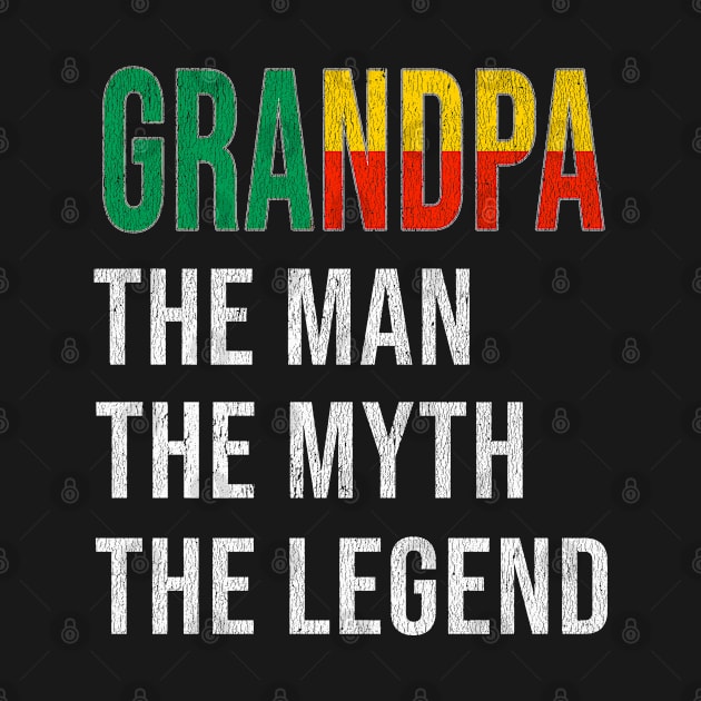 Grand Father  Beninese Grandpa The Man The Myth The Legend - Gift for  Beninese Dad With Roots From  Benin by Country Flags