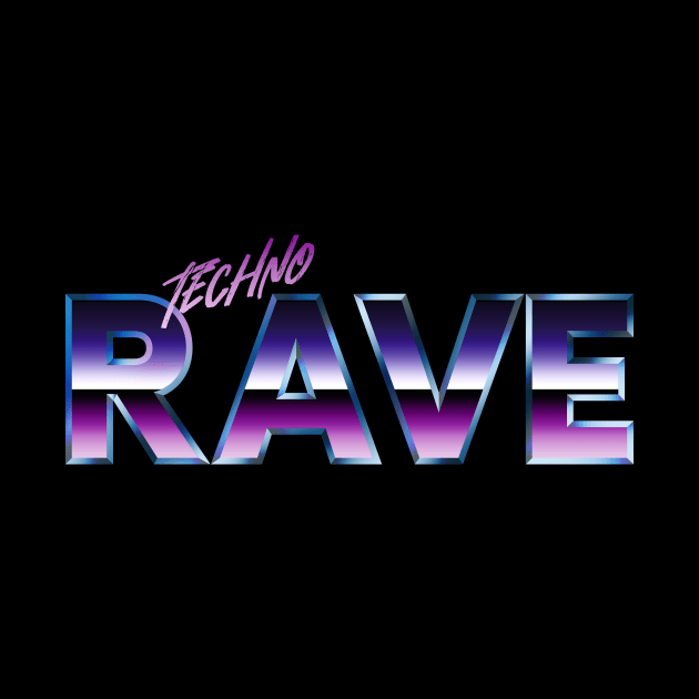 Techno Rave Retro 80s Style Design by SNZLER