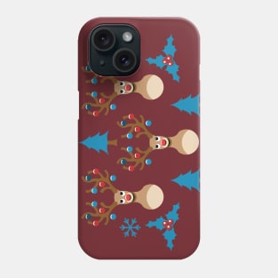 Ugly Xmas Reindeer Pattern Phone Case