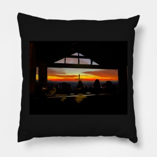 Colorful Red Sky at Pretty Place Pillow