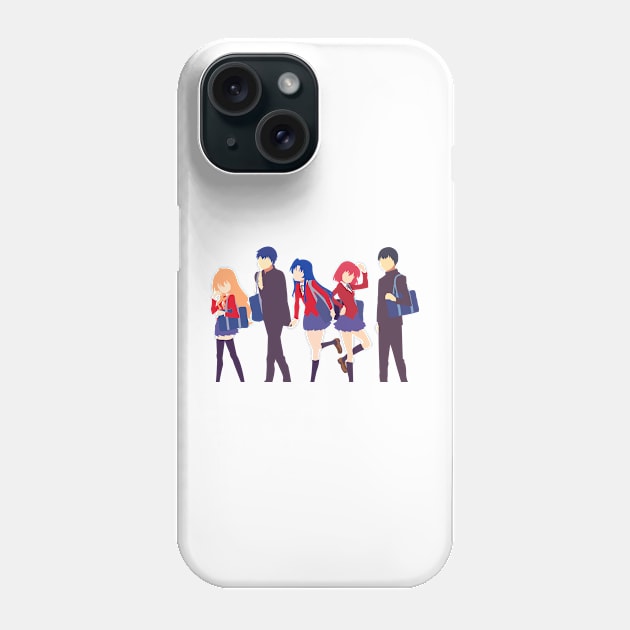 ToraDora Group Minimalist Phone Case by KokoroPopShop