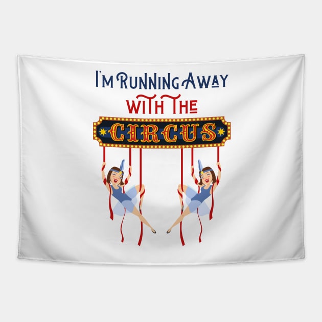 Running Away with the Circus Flying Trapeze Tapestry by TammyWinandArt