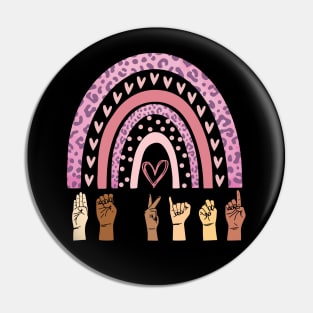 Be Kind Sign Language ASL Melanin Pin