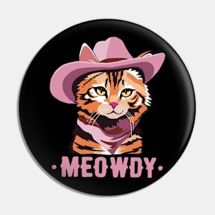 Meowdy cat Pin