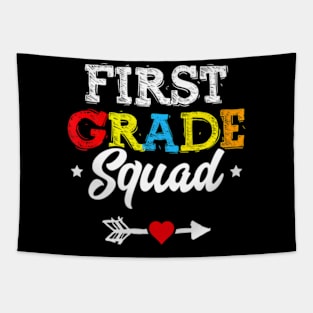 First Grade Squad Teacher Student Kids Back To School Tapestry