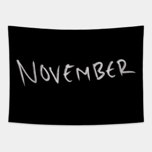 Hand Drawn November Month Tapestry