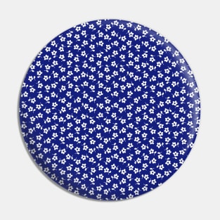 Forget Me Nots - White on Blue Pin