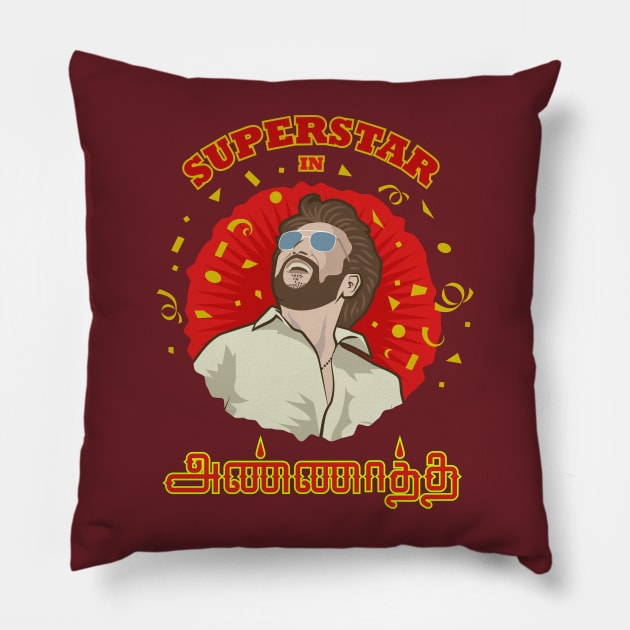 Annatha superstar rajinikanth tamil movie Pillow by ARStudioz