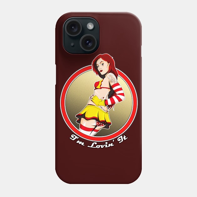 I'm Loving It Phone Case by blackdrawsstuff