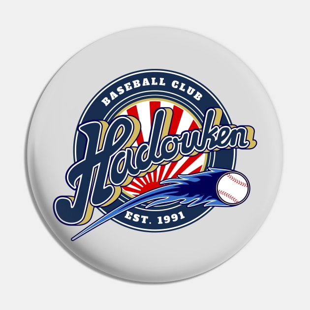 Hadouken Baseball Club Pin by monochromefrog