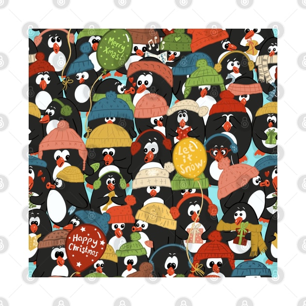 Funny Penguins Christmas Party by NattyDesigns