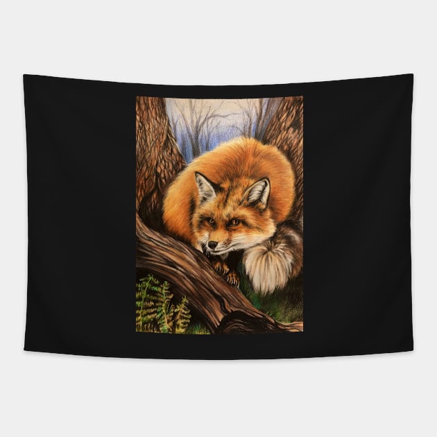 Red Fox Tapestry by Artbythree