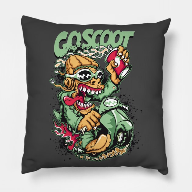 Funky style goscoot Pillow by moha1980