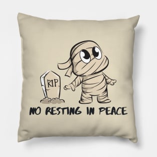 Mummie Halloween RIP | No Resting In Peace Vintage Classic Pillow