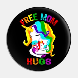 Free Mom Hugs LGBT Gay Pride Pin