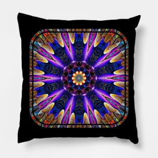 Colorful Abstract Mandala Pillow