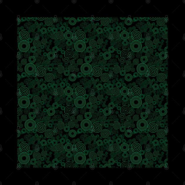 Green and Black Spiral Pattern by Design_Lawrence