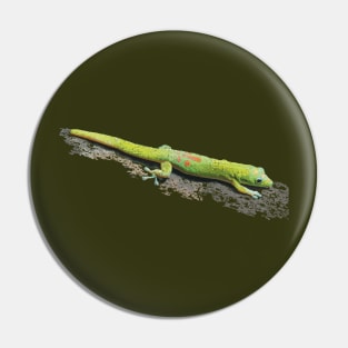 Gold Dust Day Gecko Pin