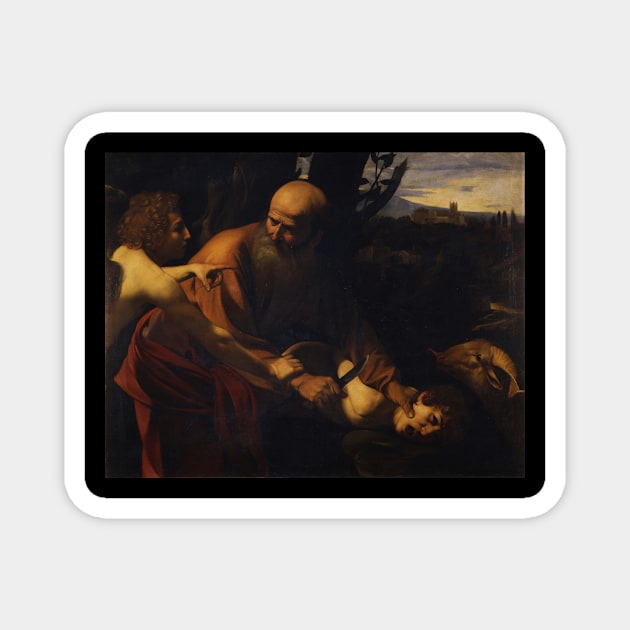 Sacrifice of Isaac - Caravaggio Merisi Magnet by KargacinArt