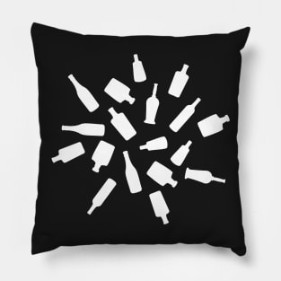 Black and White Bottles Pillow