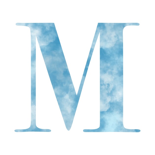 Clouds Blue Sky Initial Letter M by withpingu