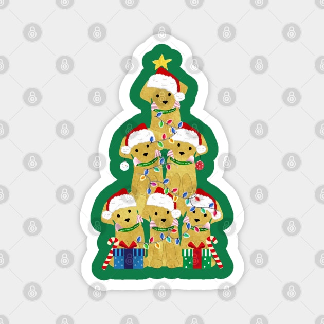 Golden Retriever Puppy Christmas Tree Magnet by EMR_Designs