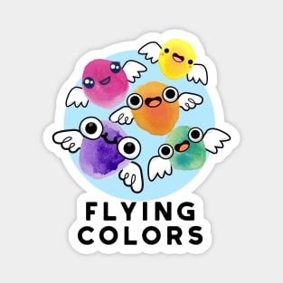 Flying Colors Cute Colorful Wings Pun Magnet