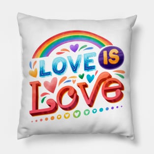 Love is Love LGBTQ Pride Month Pillow