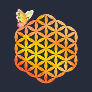 Flower of life, butterfly T-Shirt