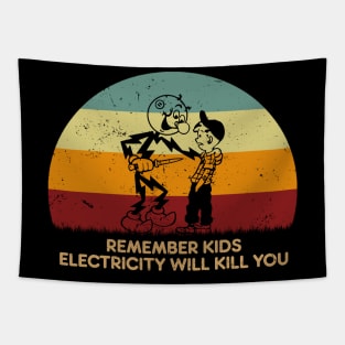 Retro Sunset - Electricity Will Kill You Tapestry