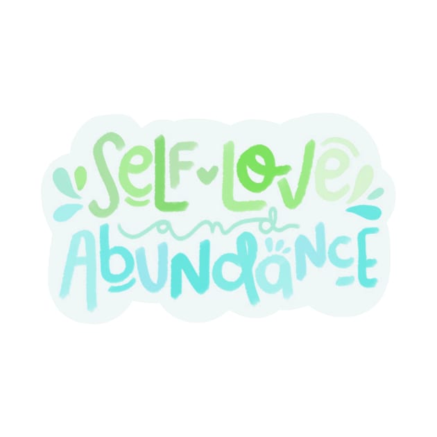 Self Love and Abundance - green and aqua by ehmacarena-art