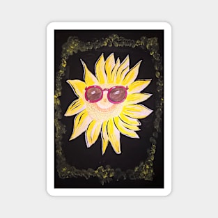 A Fanny Sunflower Magnet