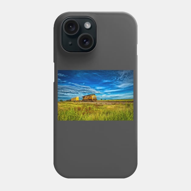 Union Pacific freight train in Kansas Phone Case by Gestalt Imagery