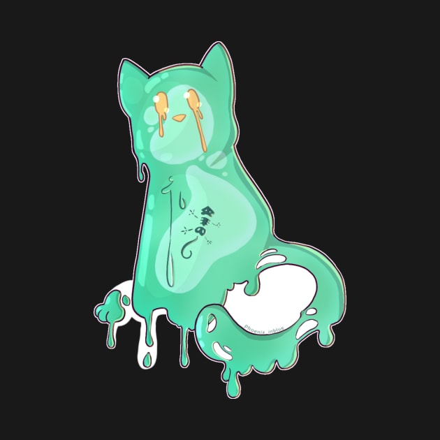 Space Cat - Green Alien Slime by Phoenix-InBlue