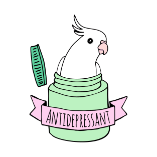 Antidepressant white cockatiel T-Shirt