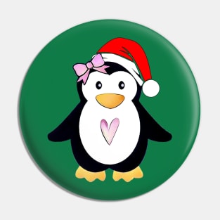 Santa Penguin Pin