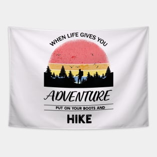 Adventure Hiker Artwork Tapestry