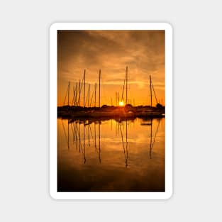 Sunset at the marina of Lefkada Magnet