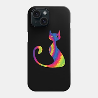 Cat calm tie dye pattern Phone Case