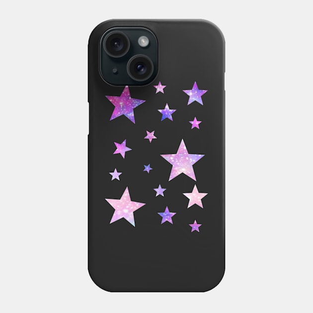 Pink Purple Ombre Galaxy Stars Phone Case by Felicity-K