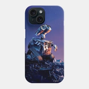 Wall-E looks at the sky Phone Case