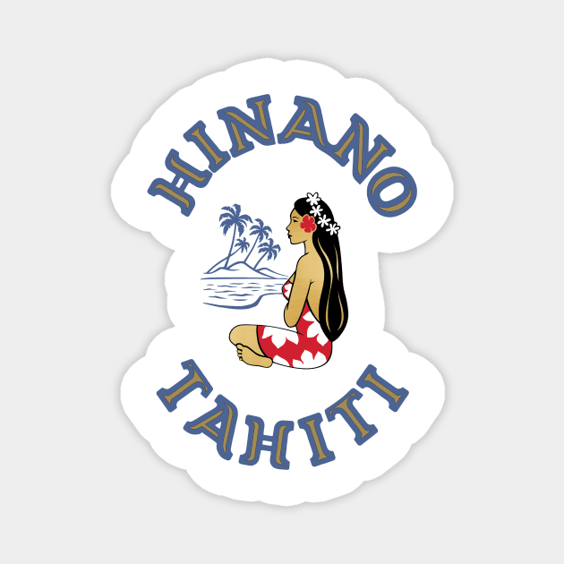Hinano Tahiti Beer Cotton Magnet by Zacharys Harris