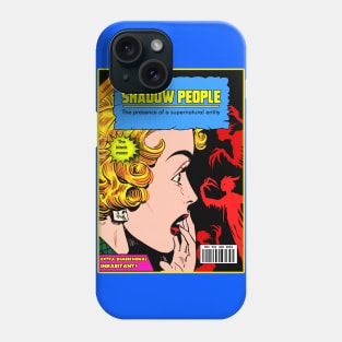 shadow people retro comic Phone Case