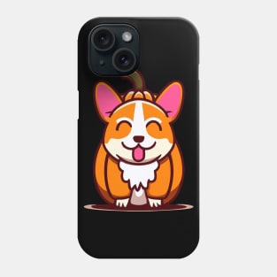 Corgi Halloween Pumpkin Costume Retro Colorful Phone Case