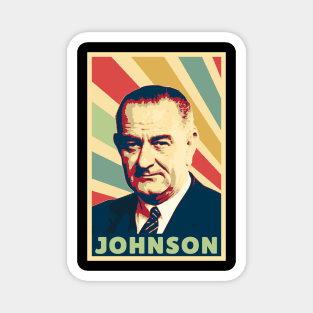 Lyndon B Johnson Vintage Colors Magnet